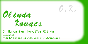 olinda kovacs business card